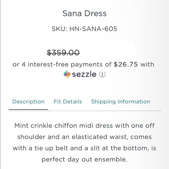 NWT HEMANT & NANDITA dress sana one shoulder NWT XL $358 - Picture 4 of 14